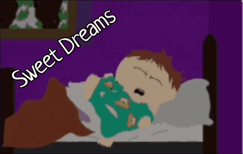 Cartoon Person Sleeping Sweet Dreams