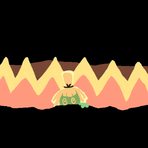 Cartoon Person Standing by Fire