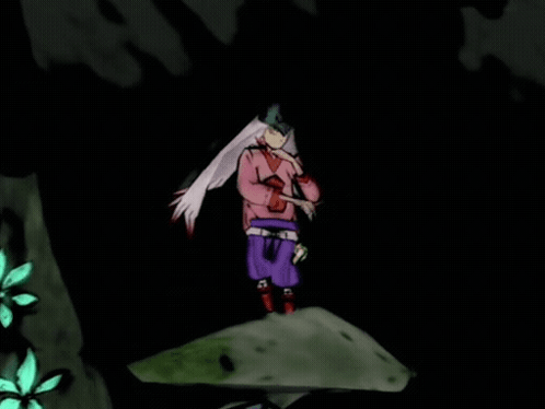 Cartoon Person Standing on Rock