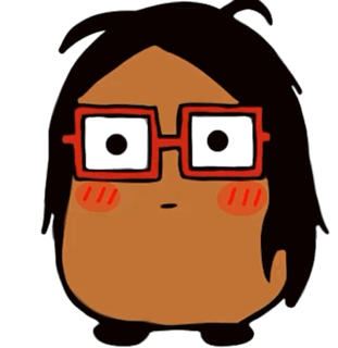 Cartoon Person Wearing Glasses Making Sad Face