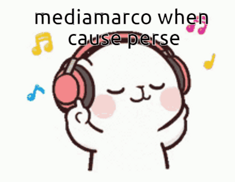 Cartoon Person Wearing Headphones Mediamarco