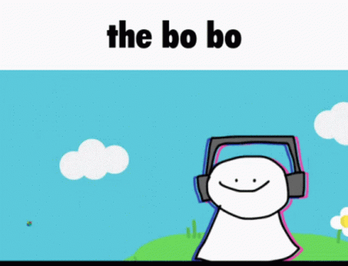 Cartoon Person Wearing Headphones Saying The Bo Bo GIF