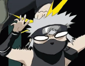 Cartoon Person Wearing Mask With Yellow Lightning Bolt
