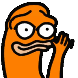 Cartoon Person with Glasses and Big Eyes