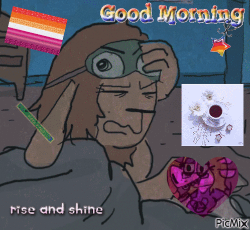 Cartoon Person With Good Morning Message GIF