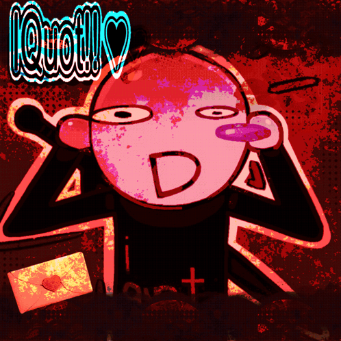 Cartoon Person With Word Quoti Above GIF