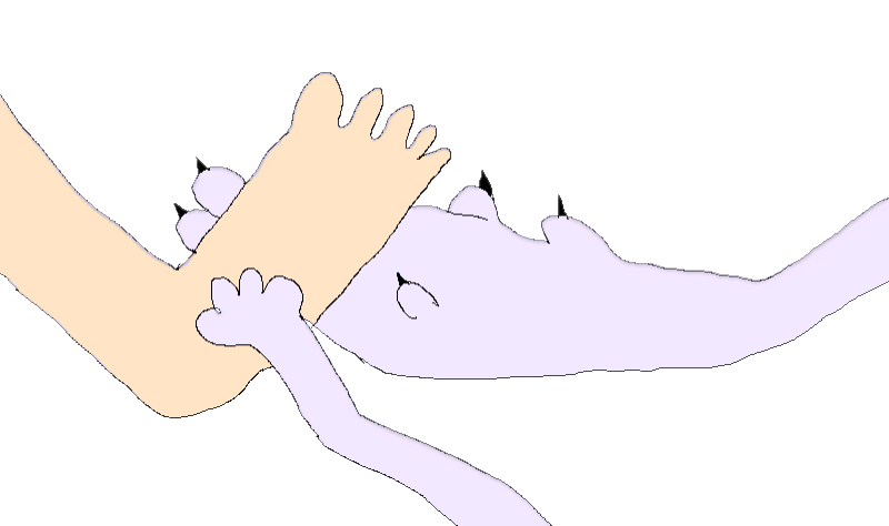 Cartoon Pet Doing His Foot Massage GIF