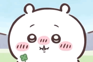 Cartoon Pig Holding Flower In Mouth GIF