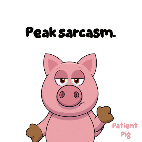 Cartoon Pig Peak Sarcasm