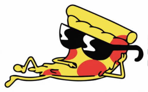 Cartoon Pizza With Sunglasses GIF