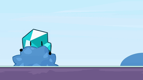 Cartoon Plant and Cube