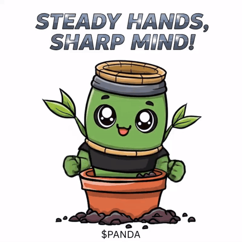 Cartoon Plant Steady Hands Sharp Mind
