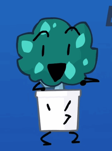 Cartoon Plant with Face