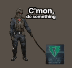 Cartoon Pointing At Purple Object Saying Come On Do Something GIF