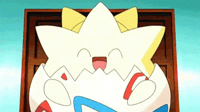 Cartoon Pokémon Sitting In Box Smiling GIF
