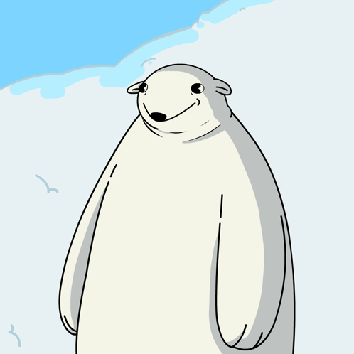 Cartoon Polar Bear Smiling