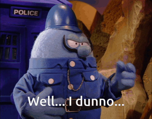 Cartoon Police Officer Says Well Dunno