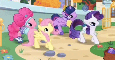 Cartoon Pony With Crown and Long Mane