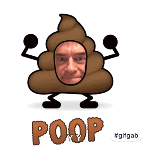 Cartoon Poop With Man's Face