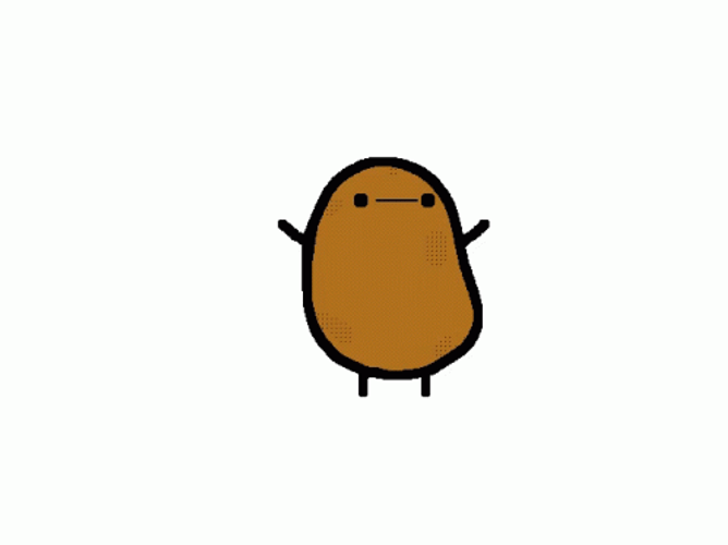 Cartoon Potato Happy Dancing GIF