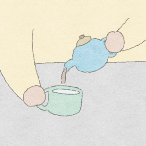 Cartoon Pouring Tea Cup GIF