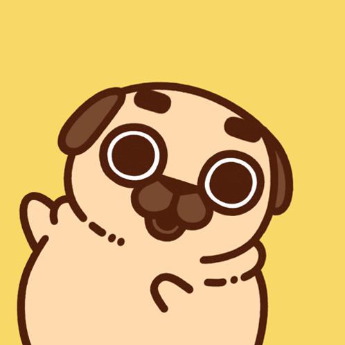 Cartoon Pug With Big Eyes
