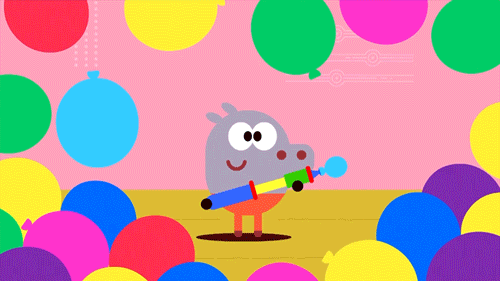 Cartoon Pump Balloons GIF