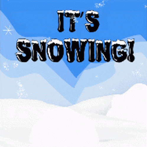 Cartoon Puppy Snowfall GIF
