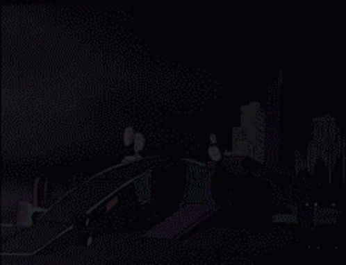 Cartoon Purple City With Purple Vehicle