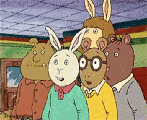 Cartoon Rabbit and Bear Group