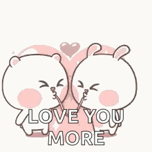 Cartoon Rabbit Blowing Kiss Saying I Love You