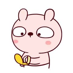 Cartoon Rabbit Holding Yellow Object