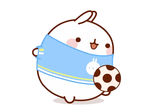 Cartoon Rabbit in Blue Shirt
