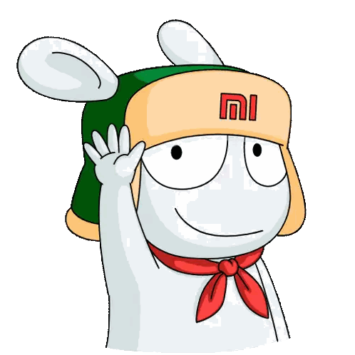 Cartoon Rabbit in Green Hat and Red Scarf
