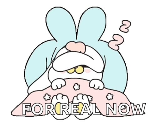 Cartoon Rabbit Laying In Bed For Real Now GIF