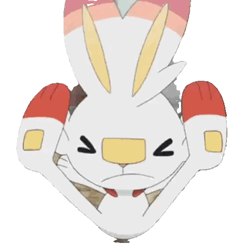 Cartoon Rabbit Lying on Back