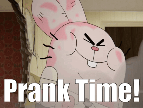 Cartoon Rabbit Prank Time GIF