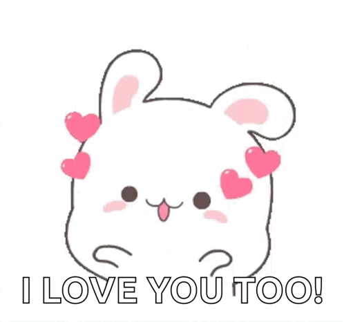 Cartoon Rabbit Saying I Love You