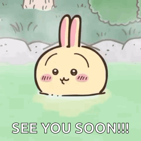 Cartoon Rabbit Saying See You Soon