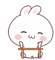 Cartoon Rabbit Sitting on Chair