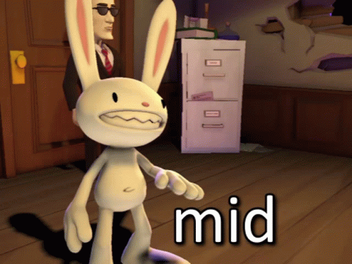 Cartoon Rabbit Standing In Front Of Filing Cabinet GIF