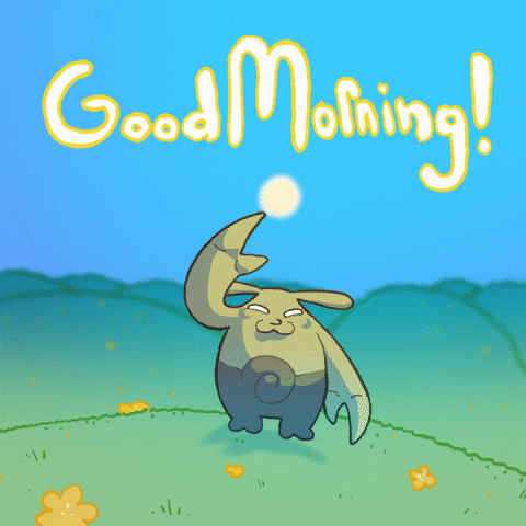 Cartoon Rabbit With Good Morning