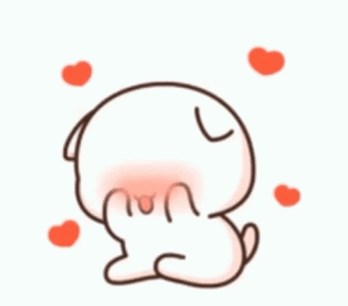 Cartoon Rabbit With Hearts