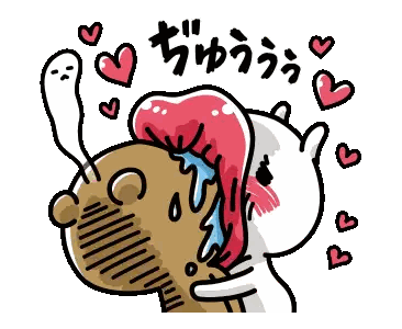 Cartoon Rabbit With Hearts