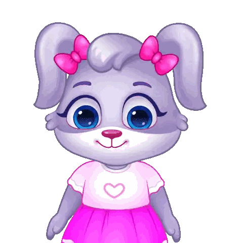 Cartoon Rabbit With Pink Bow