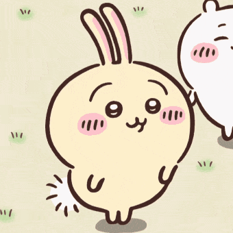 Cartoon Rabbit With Pink Cheeks