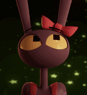 Cartoon Rabbit With Red Bow