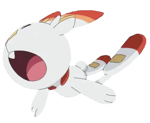 Cartoon Rabbit with Red Tail Flying