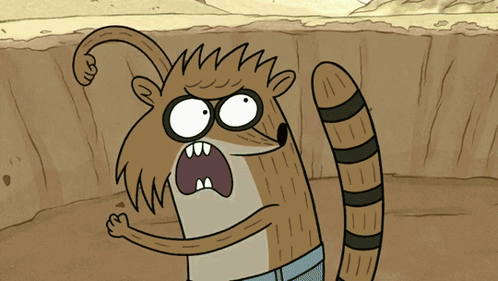 Cartoon Raccoon With Big Mouth GIF