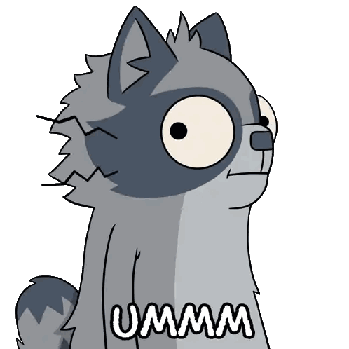 Cartoon Raccoon with Ummm